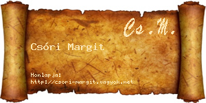 Csóri Margit névjegykártya